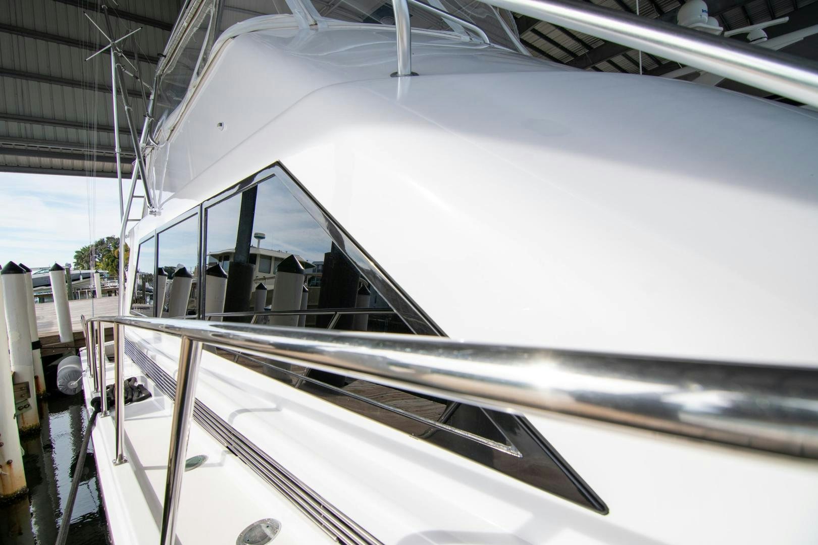 a close-up of a white car aboard CROUPIER Yacht for Sale