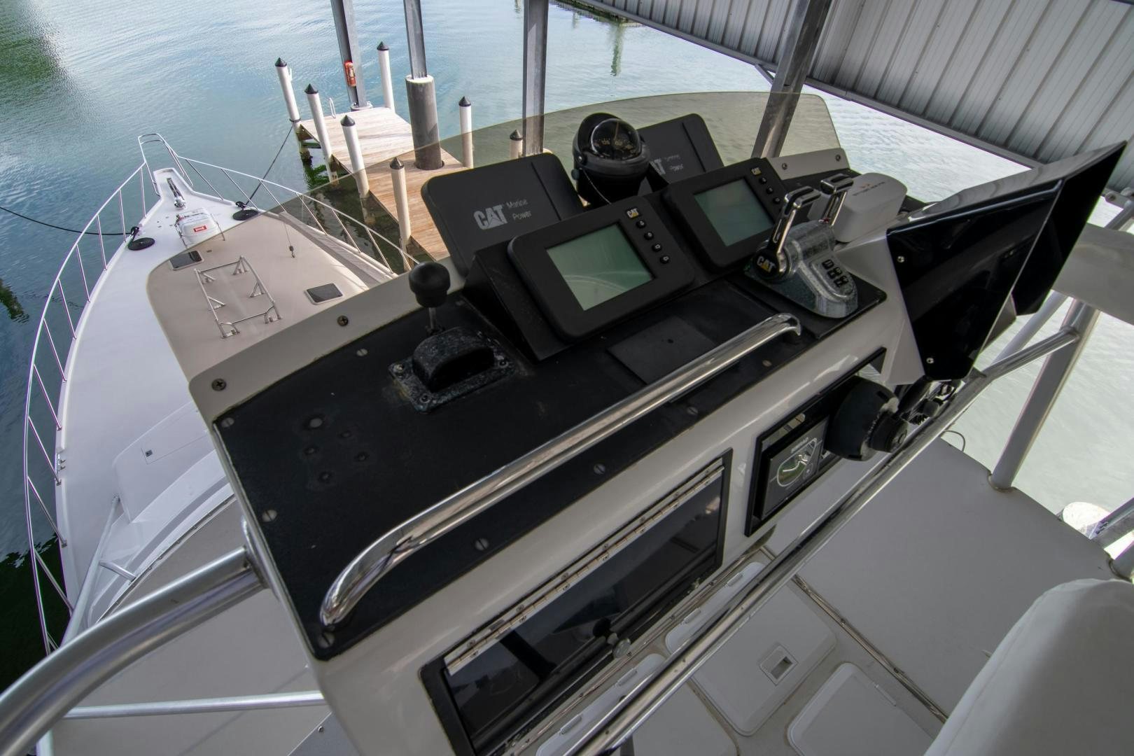 a black and white gun on a boat aboard CROUPIER Yacht for Sale