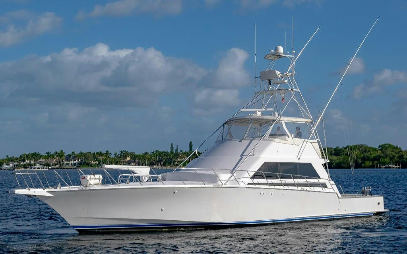 a white yacht on the water aboard CROUPIER Yacht for Sale