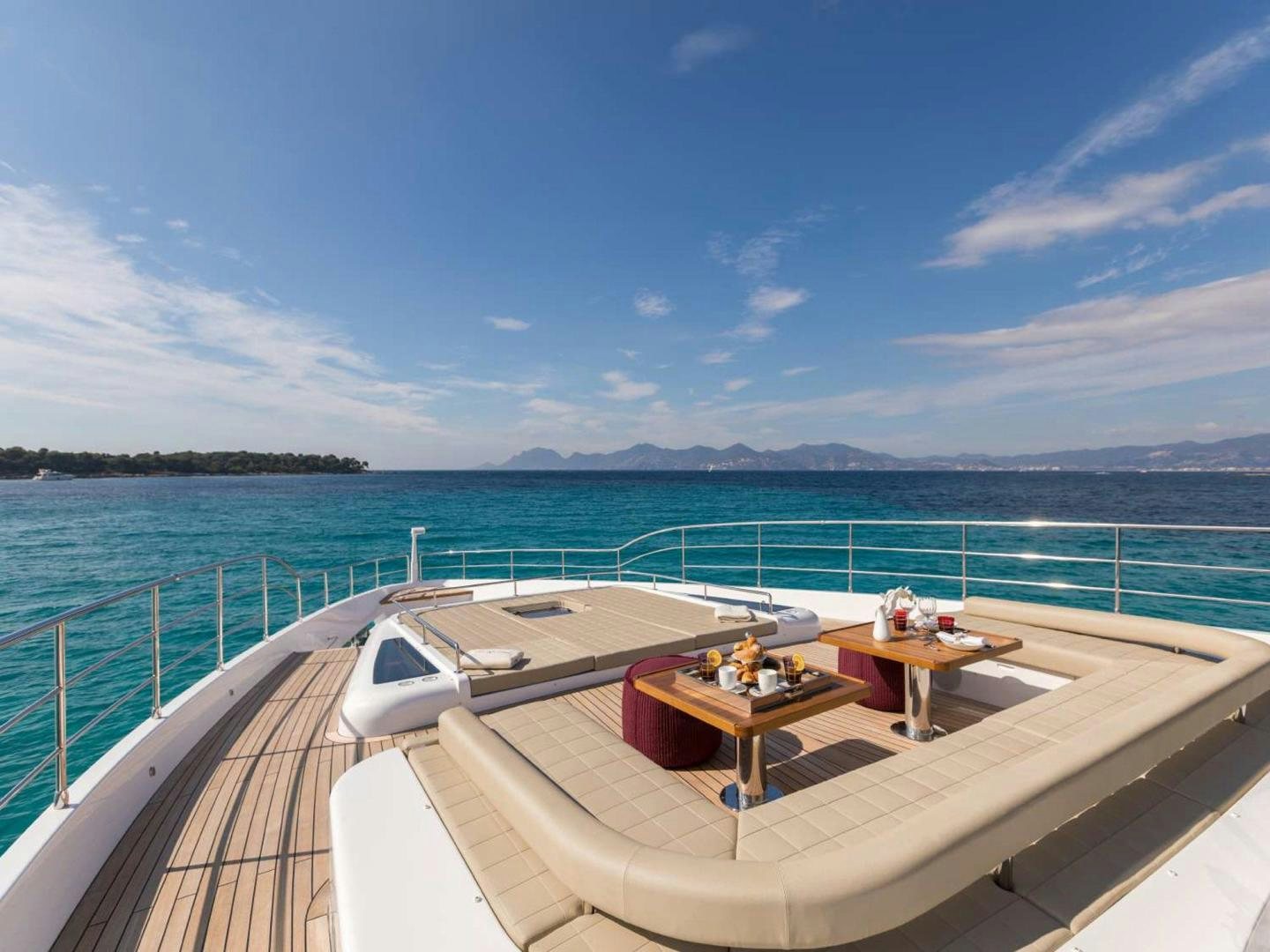 a boat on a body of water aboard OCEAN VIEW Yacht for Sale
