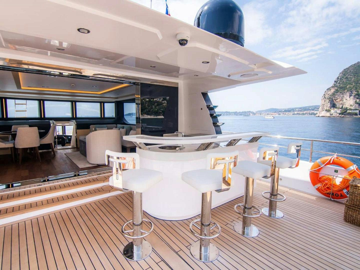 a boat on the water aboard OCEAN VIEW Yacht for Sale