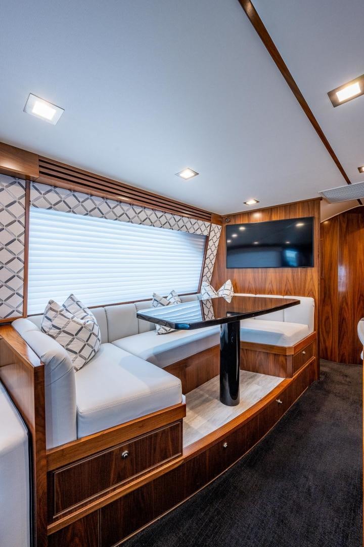 a bed in a room aboard KEMOSABE Yacht for Sale
