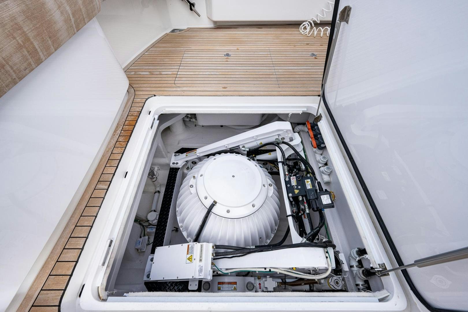 a white and black object aboard KEMOSABE Yacht for Sale