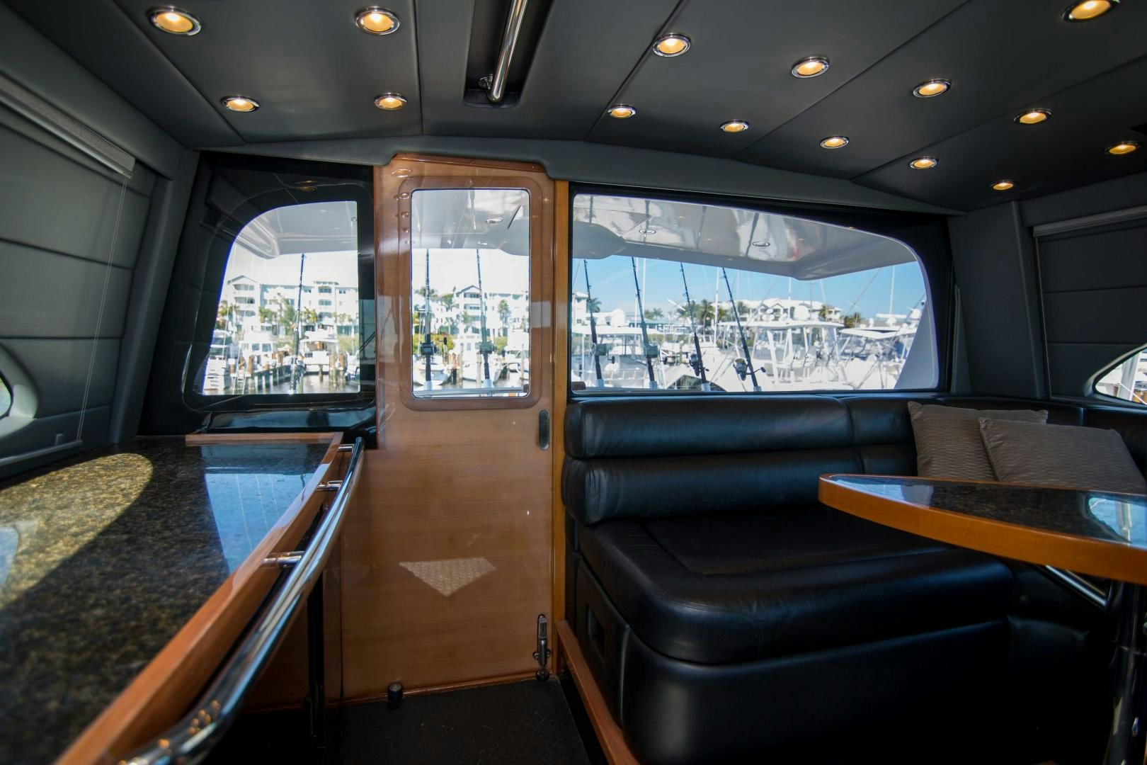 inside of a train aboard PREDATOR Yacht for Sale
