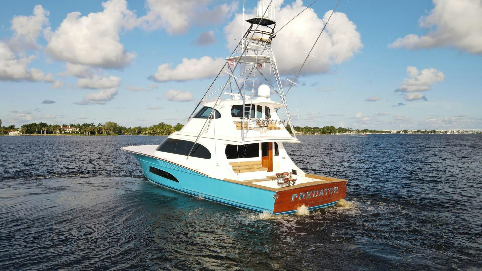 a boat on the water aboard PREDATOR Yacht for Sale