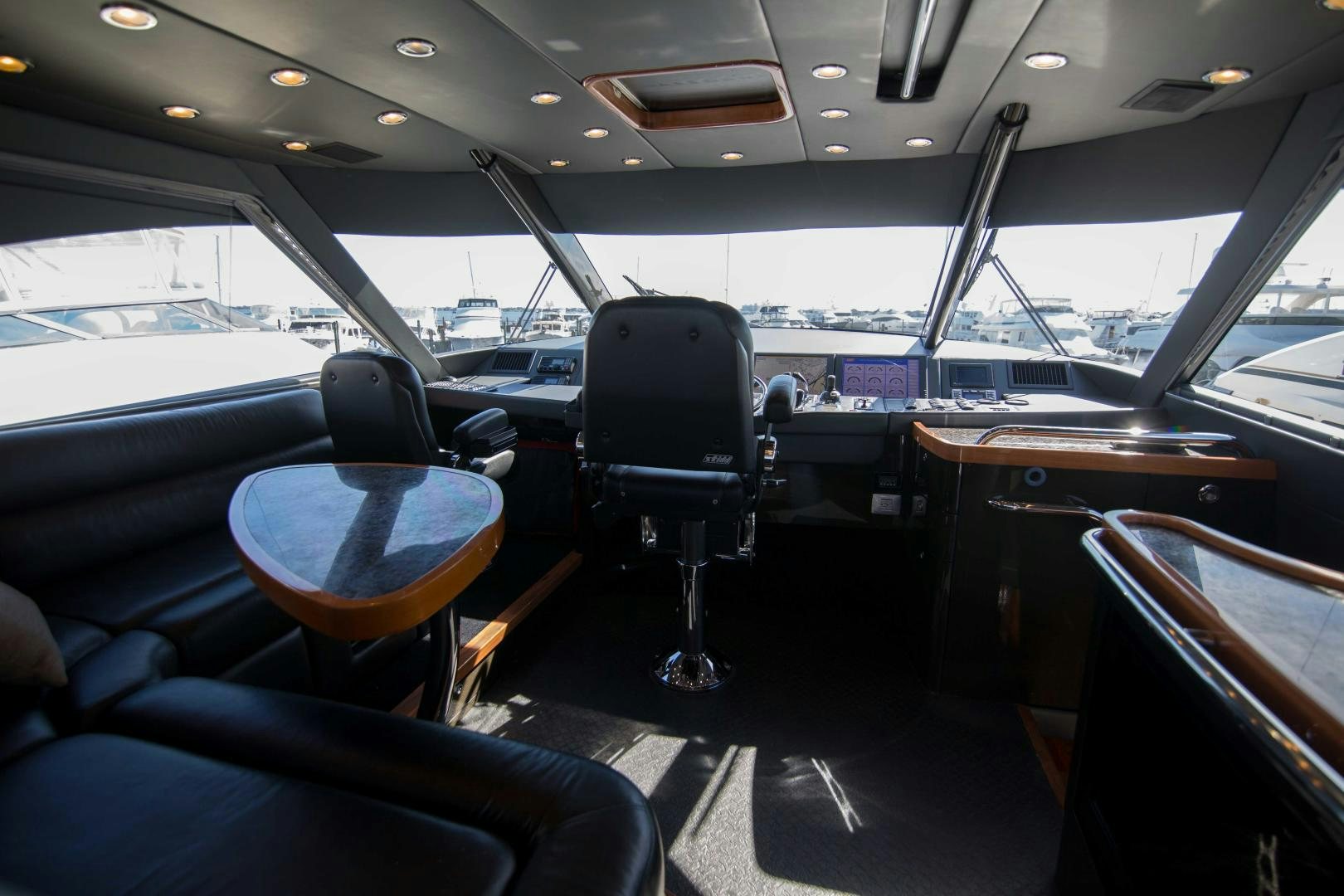 inside of a car aboard PREDATOR Yacht for Sale