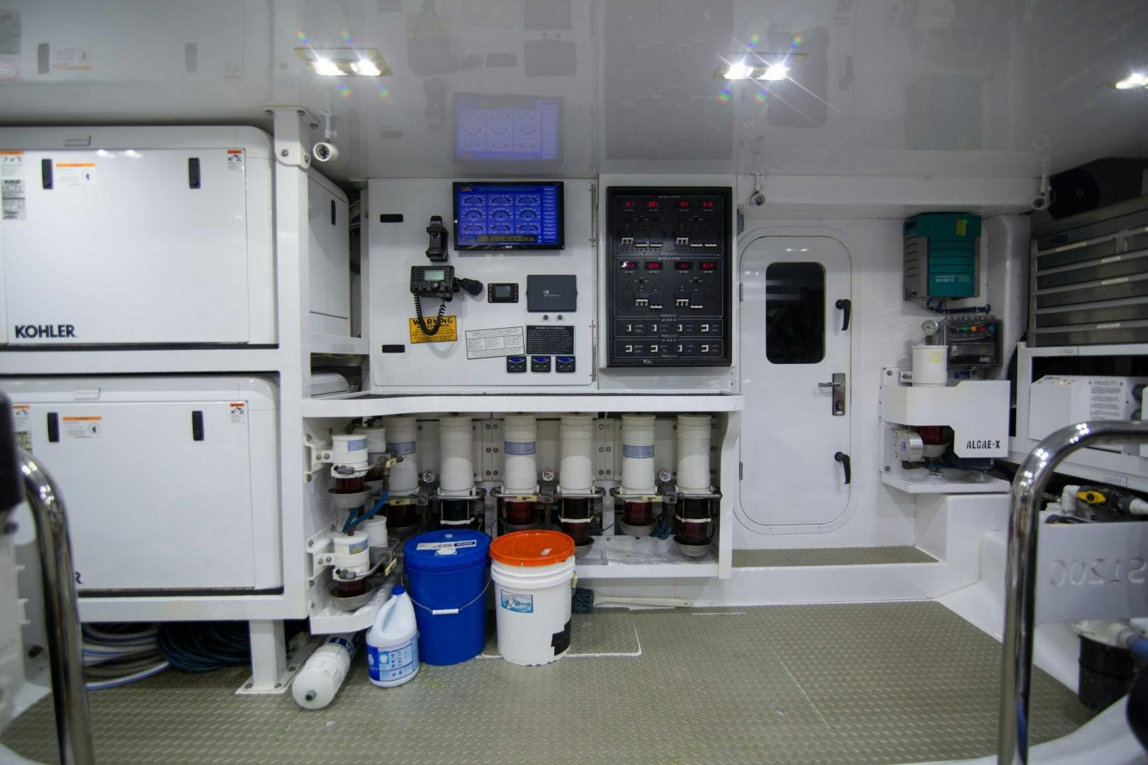 a large industrial machine aboard PREDATOR Yacht for Sale