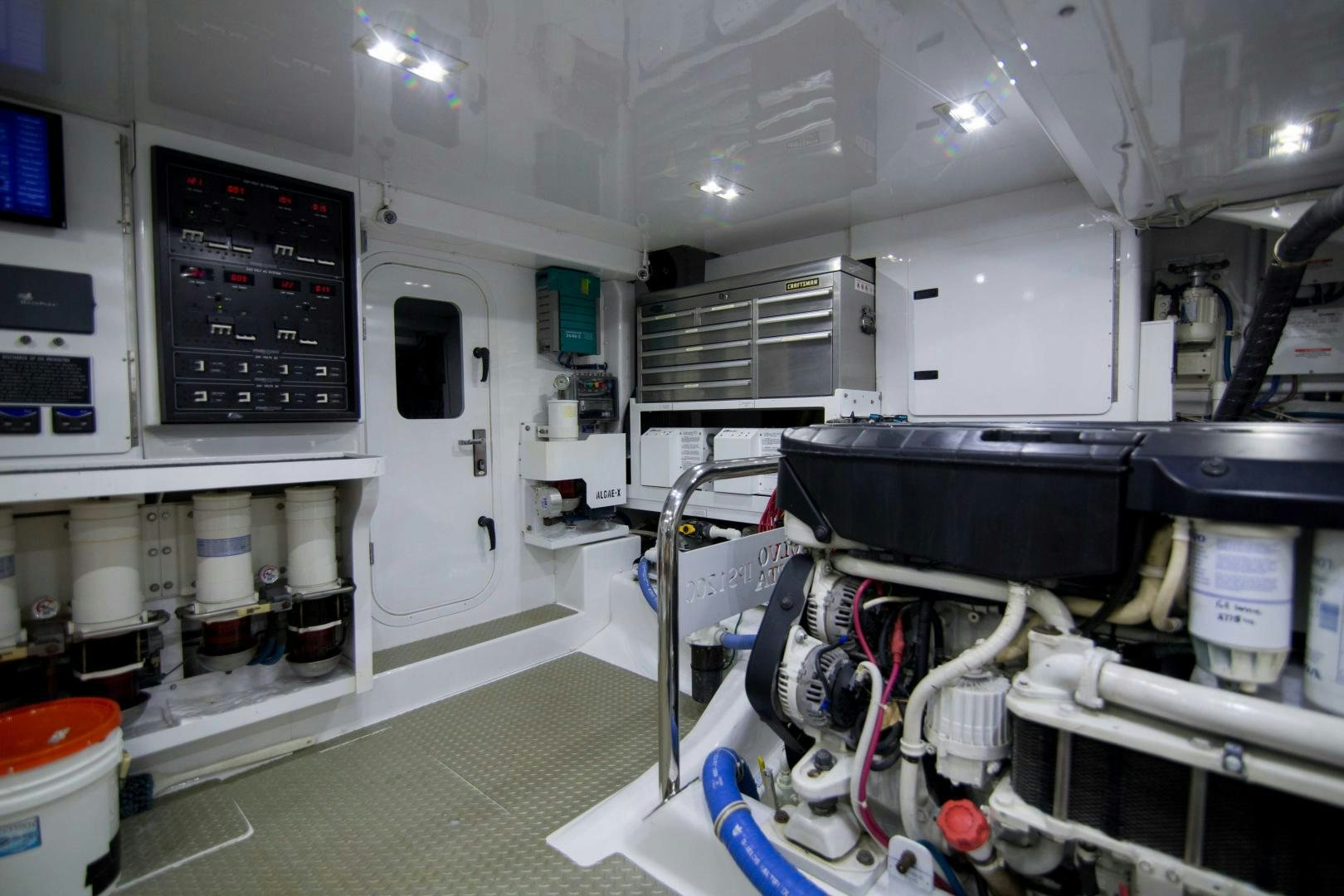 a room with machinery and equipment aboard PREDATOR Yacht for Sale