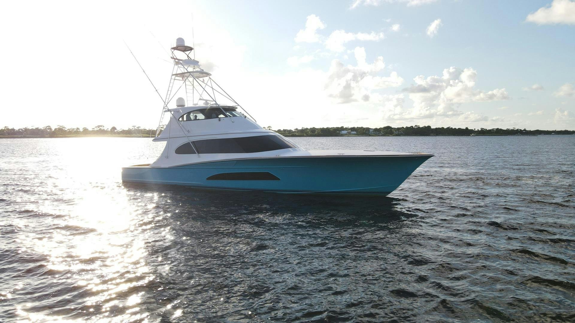 a boat on the water aboard PREDATOR Yacht for Sale