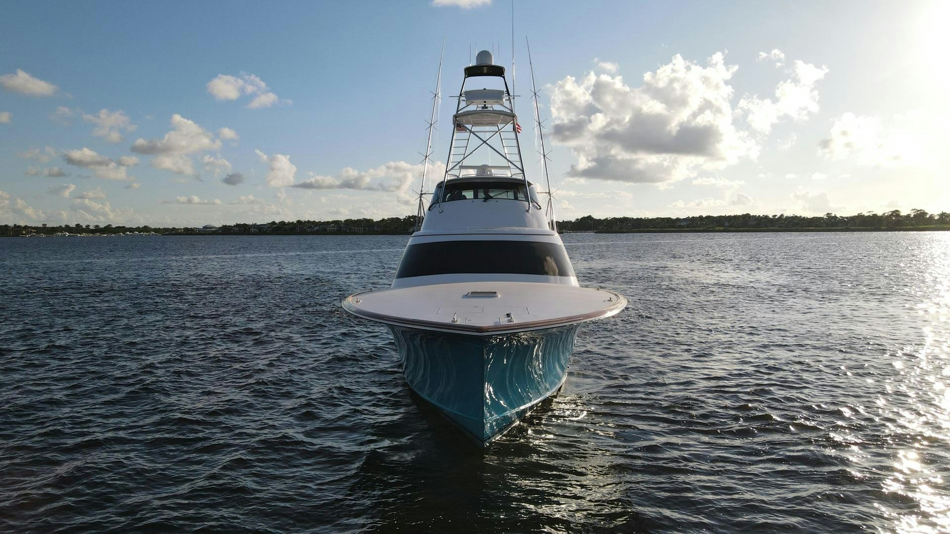 a boat on the water aboard PREDATOR Yacht for Sale