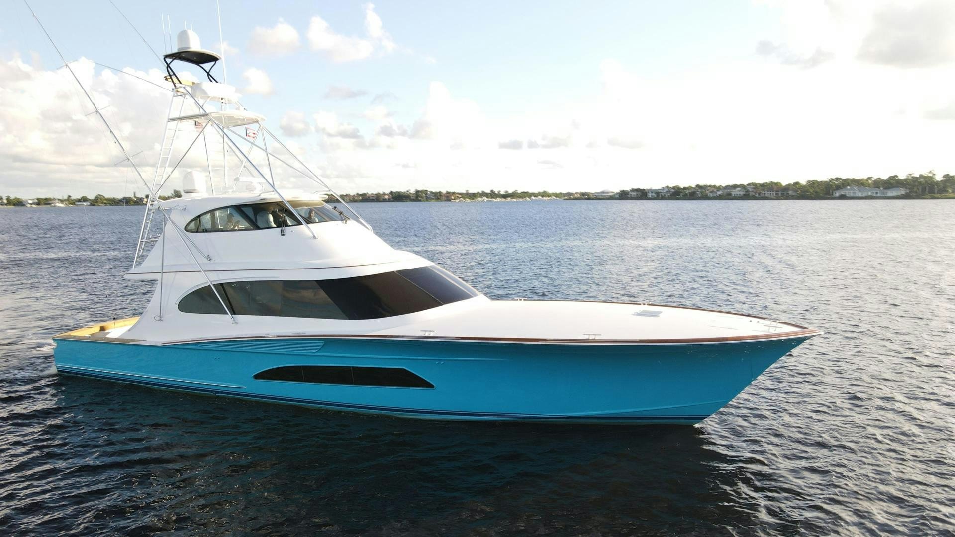 a boat on the water aboard PREDATOR Yacht for Sale