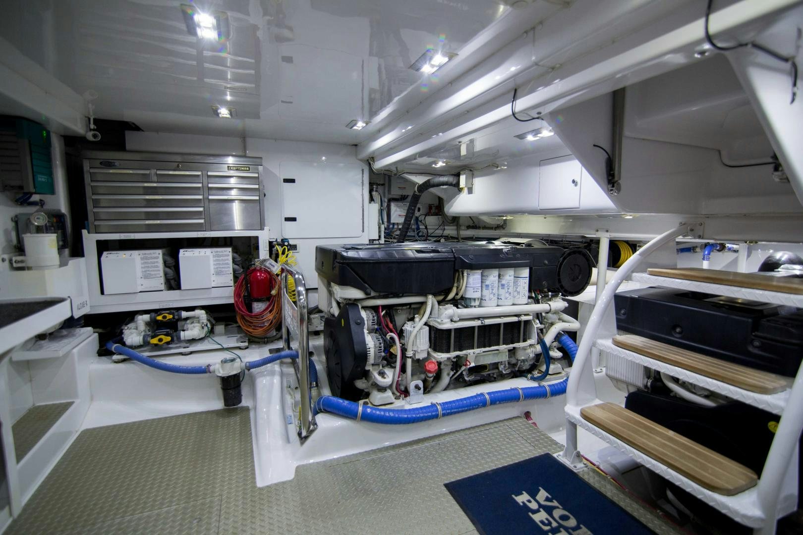 a room with machinery aboard PREDATOR Yacht for Sale