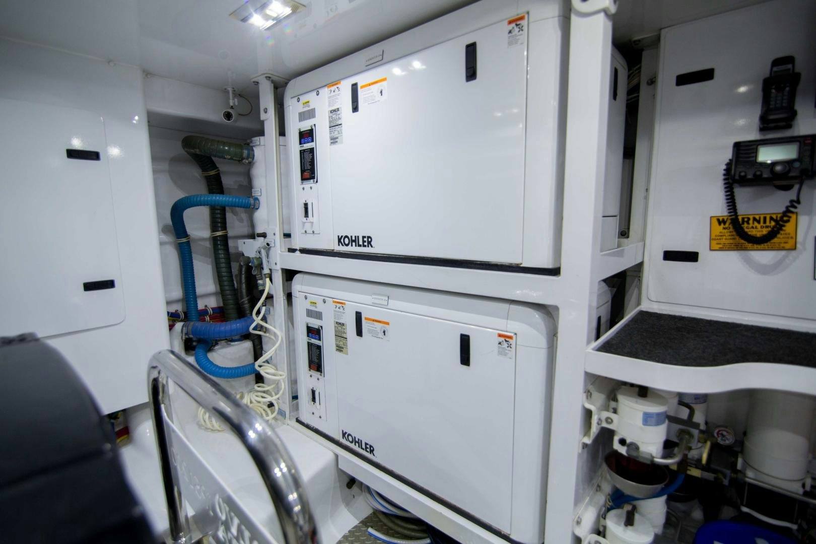 a machine with a blue handle aboard PREDATOR Yacht for Sale