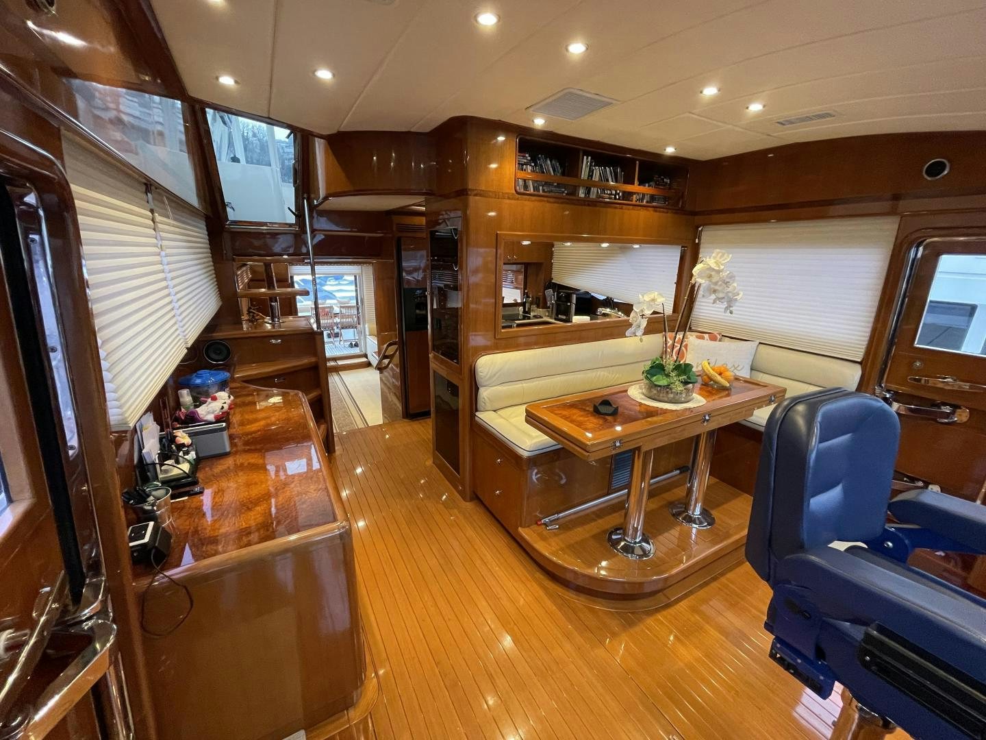a room with a desk and a tv aboard MIA & MAUI JIM Yacht for Sale