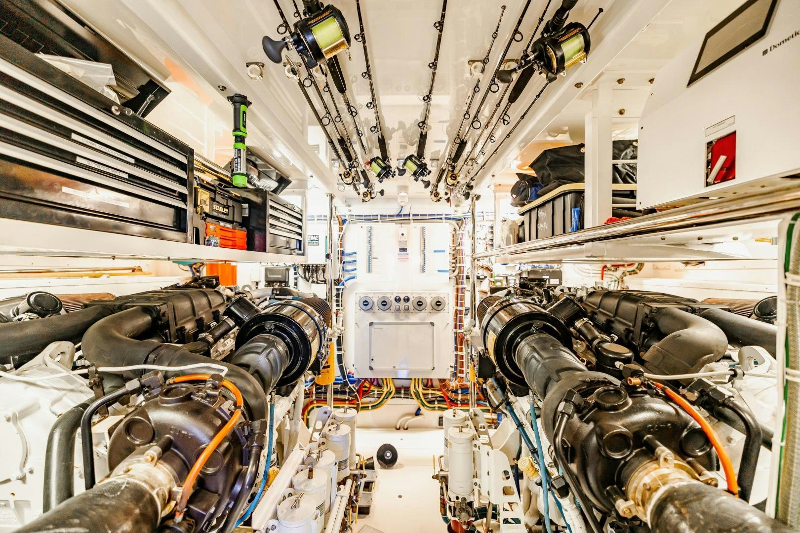 a large machine in a factory aboard BELLA SKY Yacht for Sale