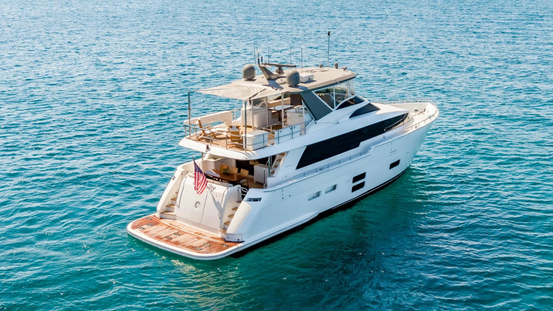 a boat in the water aboard BELLA SKY Yacht for Sale