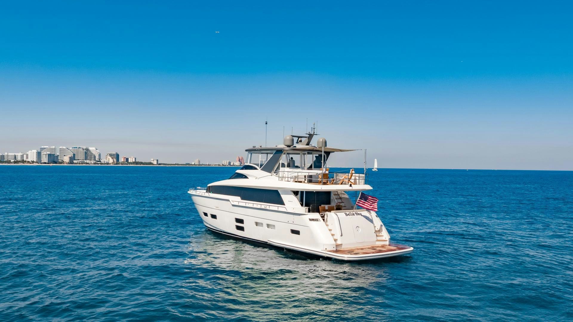 a boat in the water aboard BELLA SKY Yacht for Sale