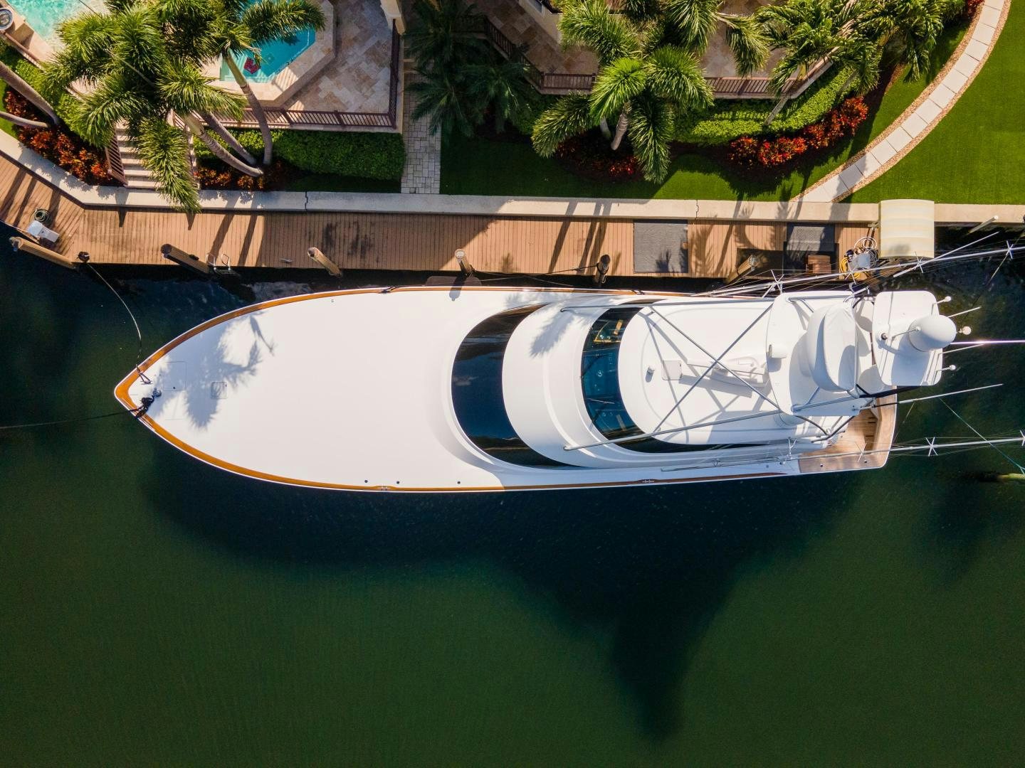 a water park with a swimming pool aboard AUSPICIOUS Yacht for Sale