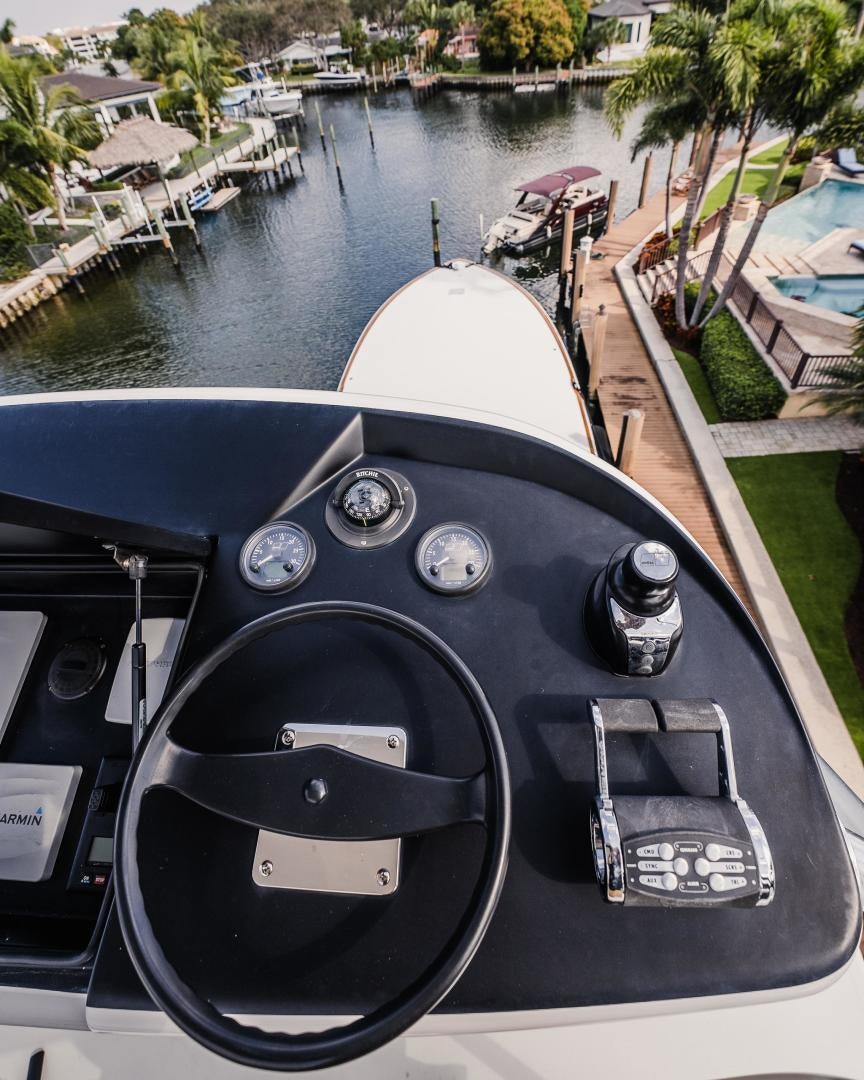 a car on a bridge aboard AUSPICIOUS Yacht for Sale