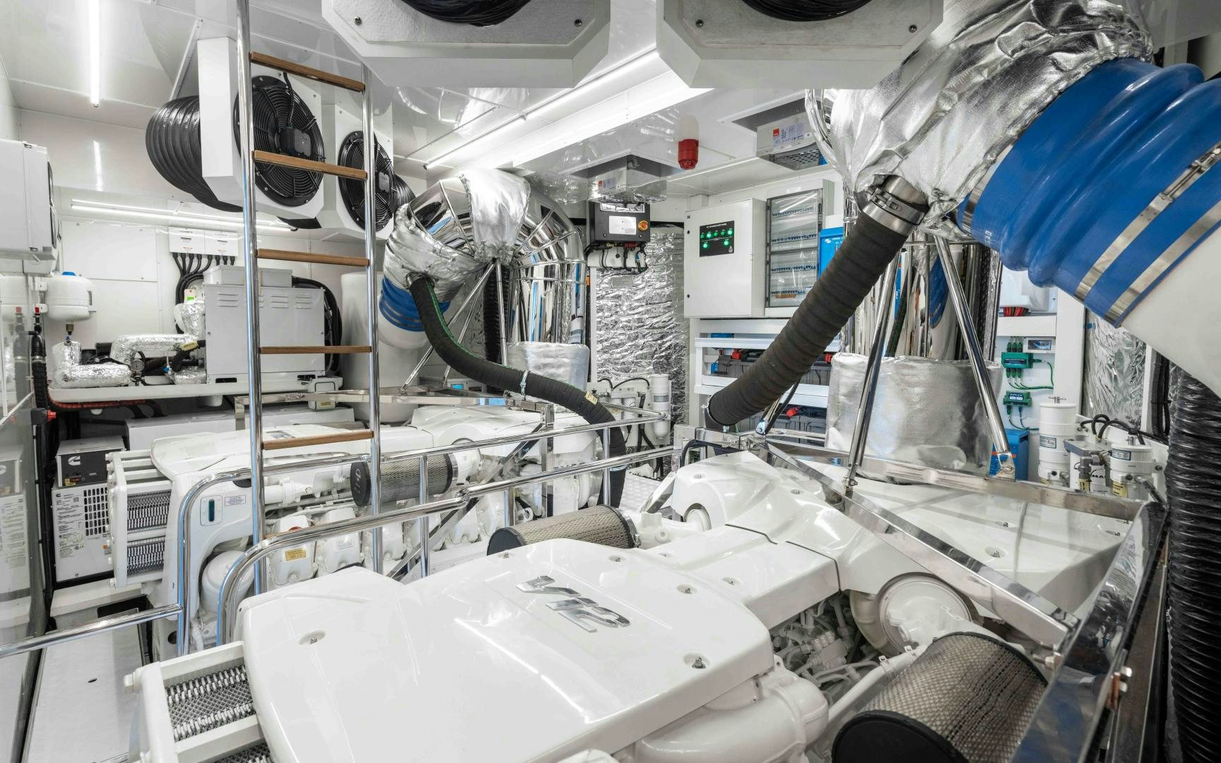 a close-up of a machine aboard C3 Yacht for Sale