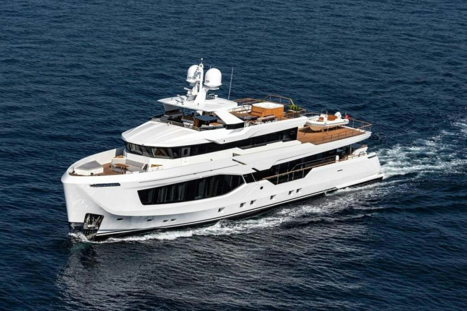 a white yacht in the water aboard NUMARINE 37XP 17 Yacht for Sale