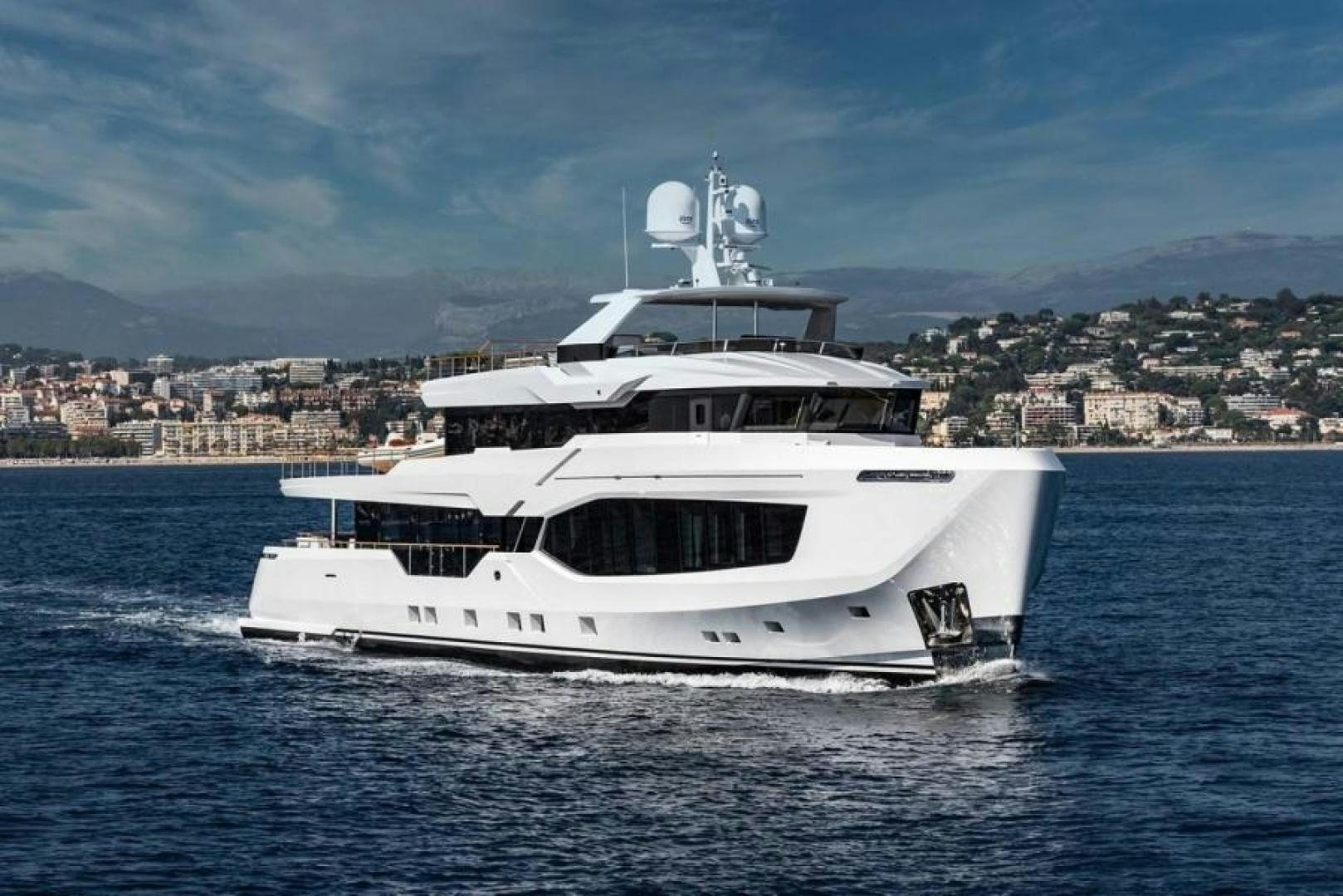 a white yacht on the water aboard NUMARINE 37XP 17 Yacht for Sale