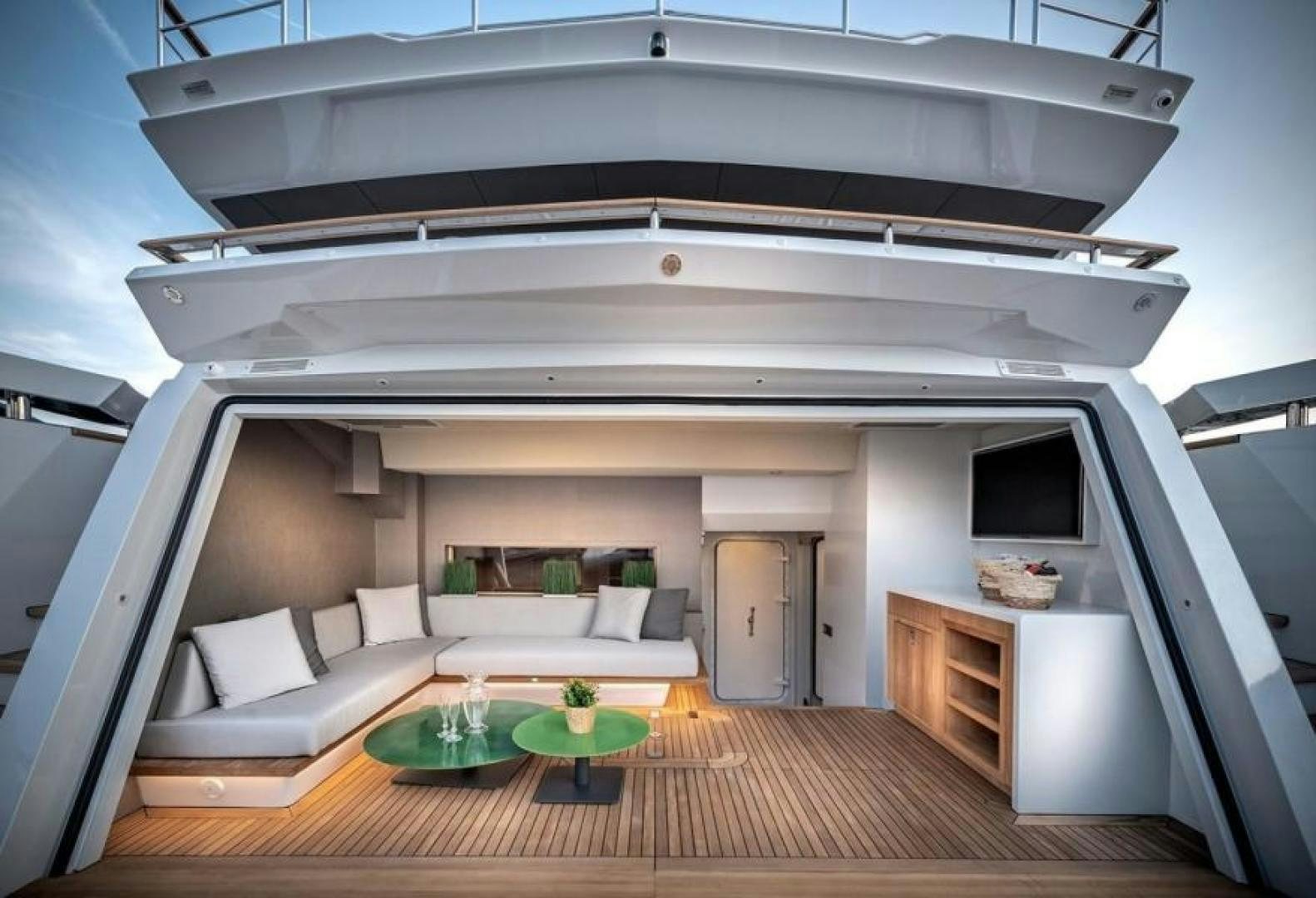 a modern house with a large balcony aboard NUMARINE 37XP 17 Yacht for Sale