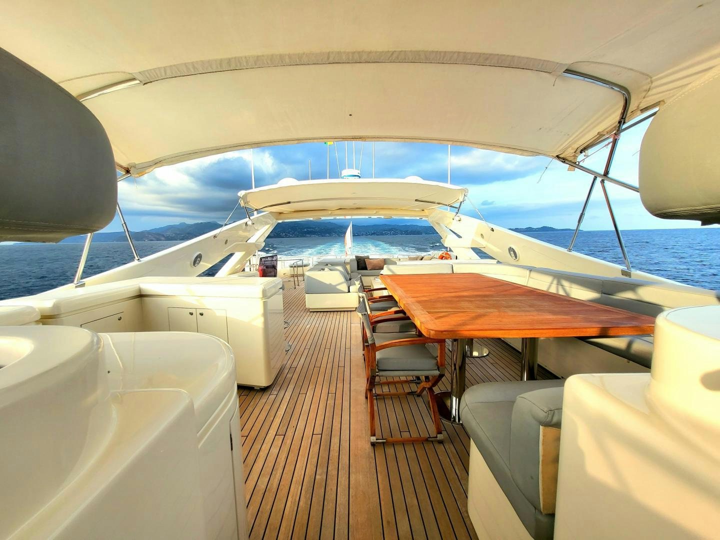 inside of a boat aboard CHAMPAGNE & CAVIAR Yacht for Sale