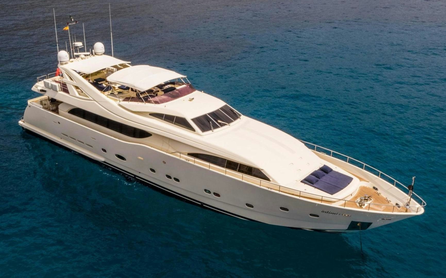 a white yacht on the water aboard CHAMPAGNE & CAVIAR Yacht for Sale