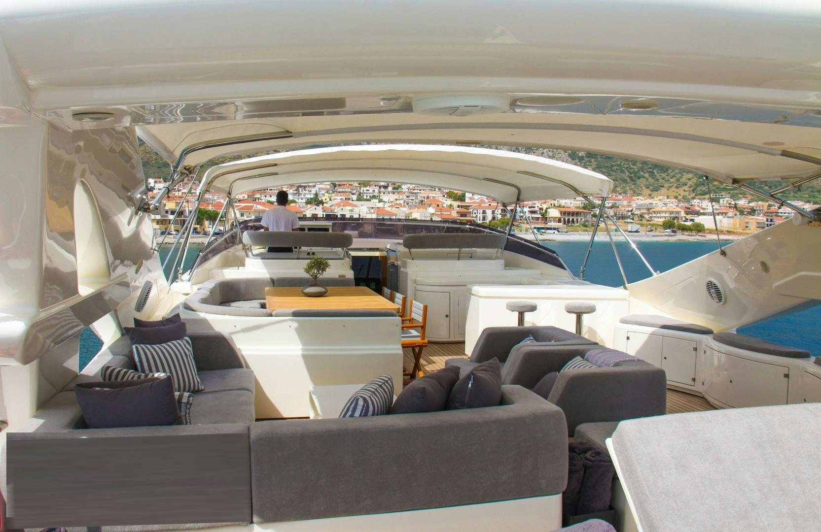 inside of a plane aboard CHAMPAGNE & CAVIAR Yacht for Sale