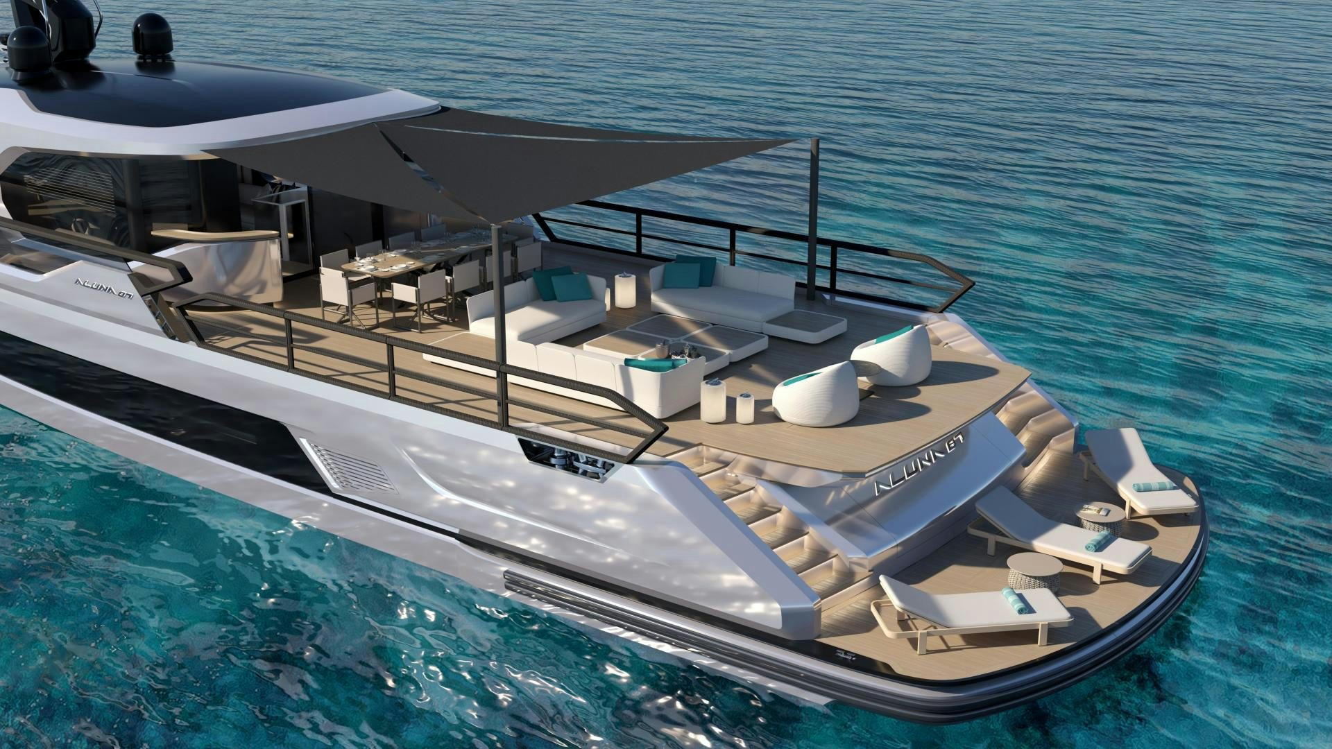 a ship on the water aboard ALUNA 87 Yacht for Sale