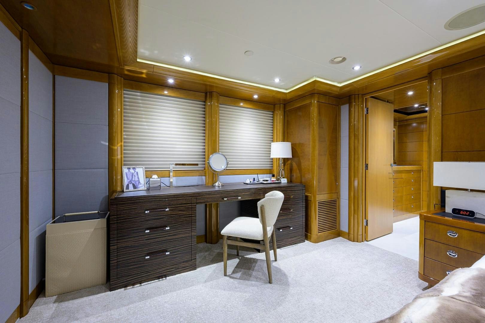 a room with a desk and a chair aboard SEANASH Yacht for Sale