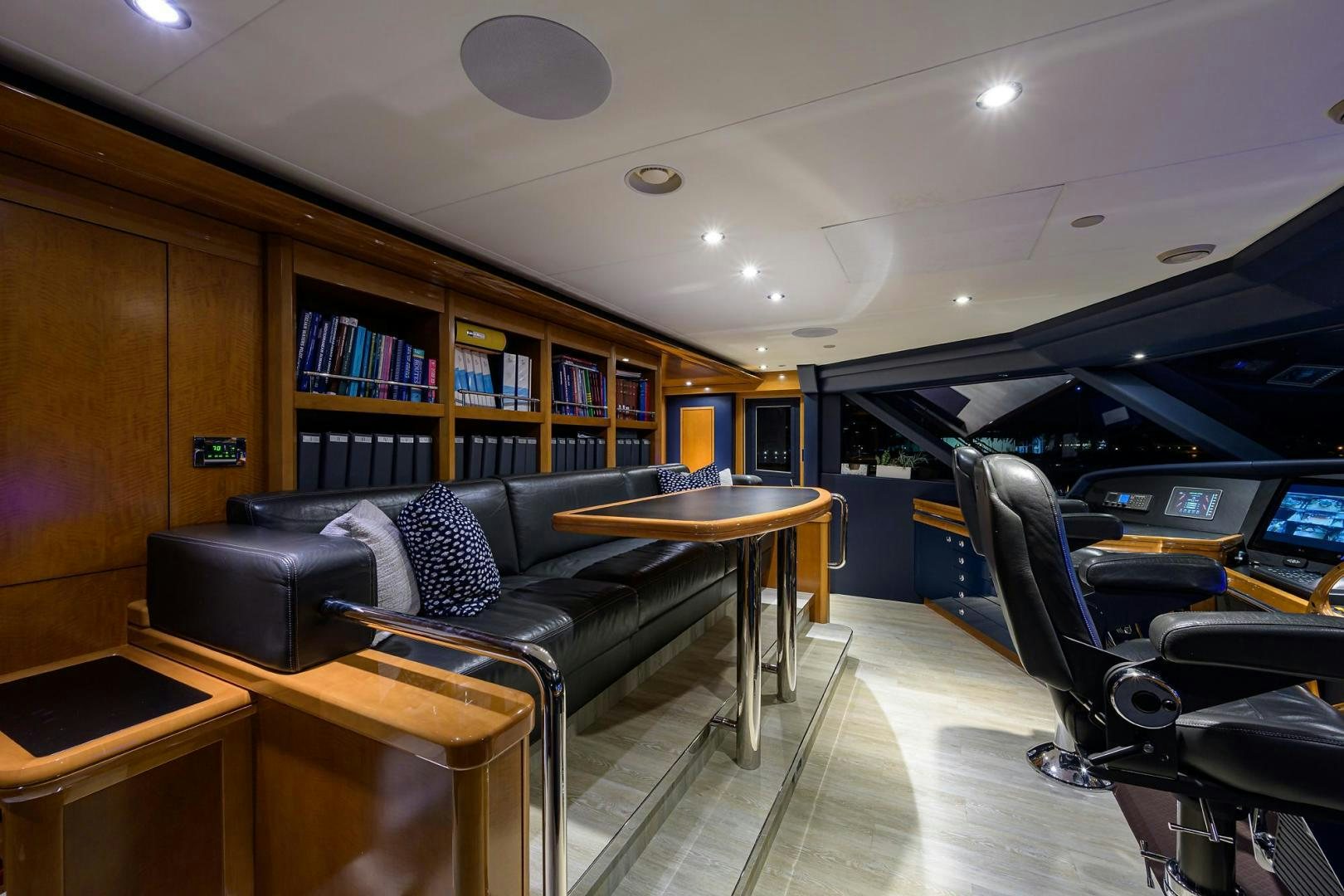 a room with a couch and a table and chairs aboard SEANASH Yacht for Sale