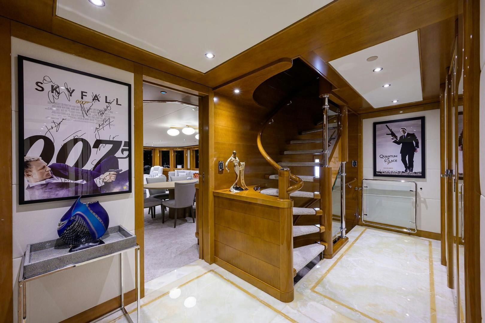 a room with a staircase and a staircase aboard SEANASH Yacht for Sale
