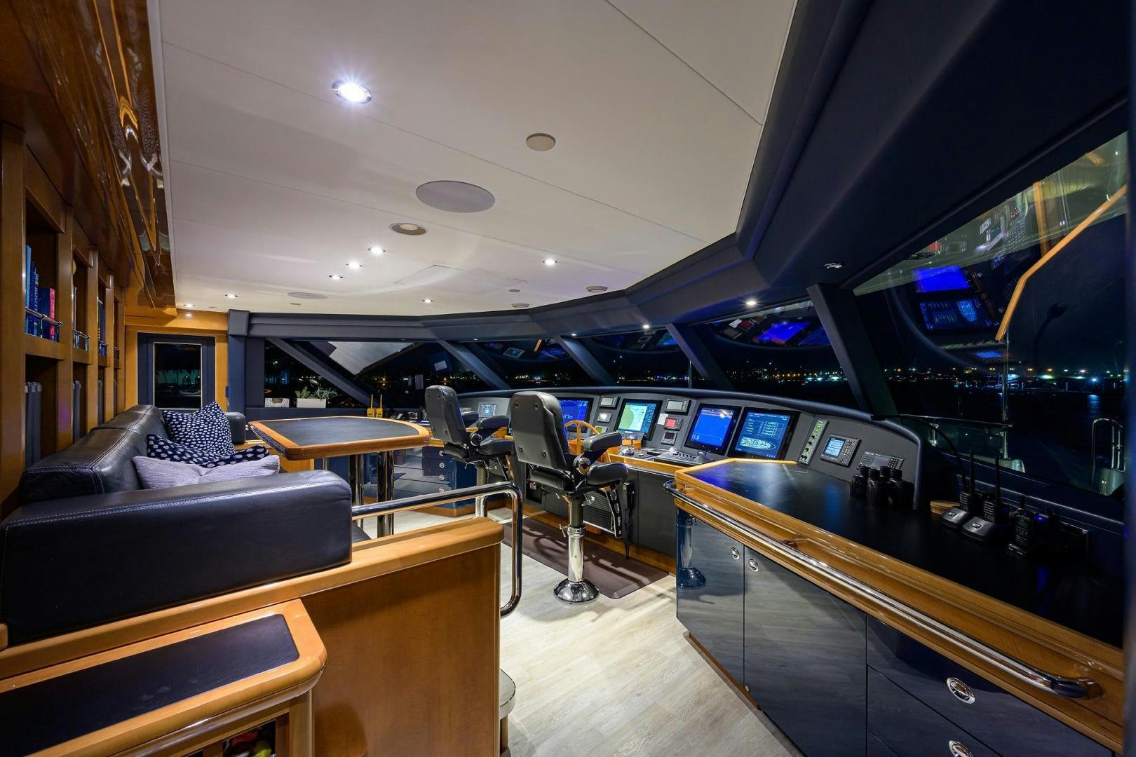 inside of a train aboard SEANASH Yacht for Sale