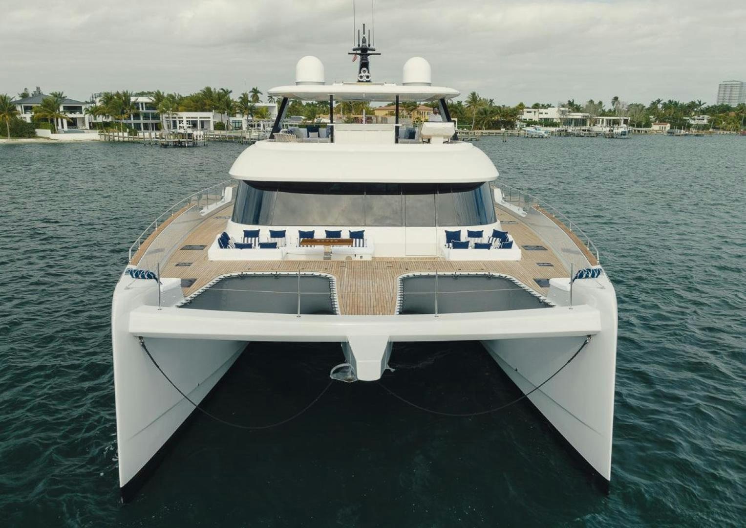 a white boat in the water aboard SANDY II Yacht for Sale