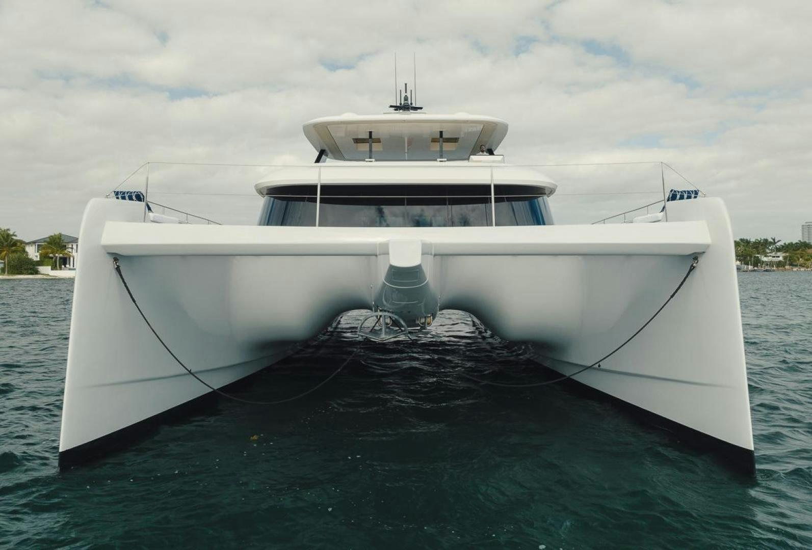 a white yacht in the water aboard SANDY II Yacht for Sale