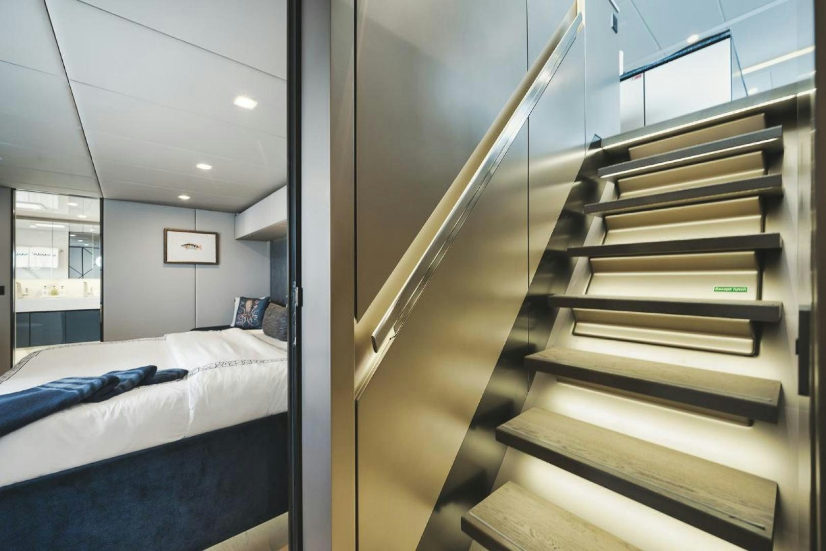 a set of bunk beds aboard SANDY II Yacht for Sale