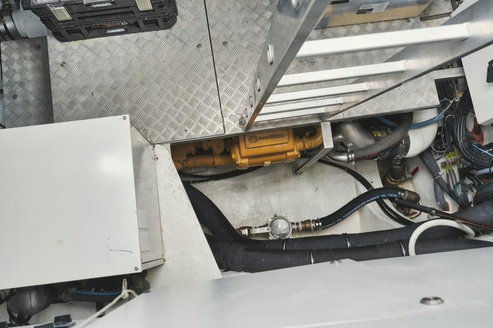 a group of cables and a computer aboard SANDY II Yacht for Sale