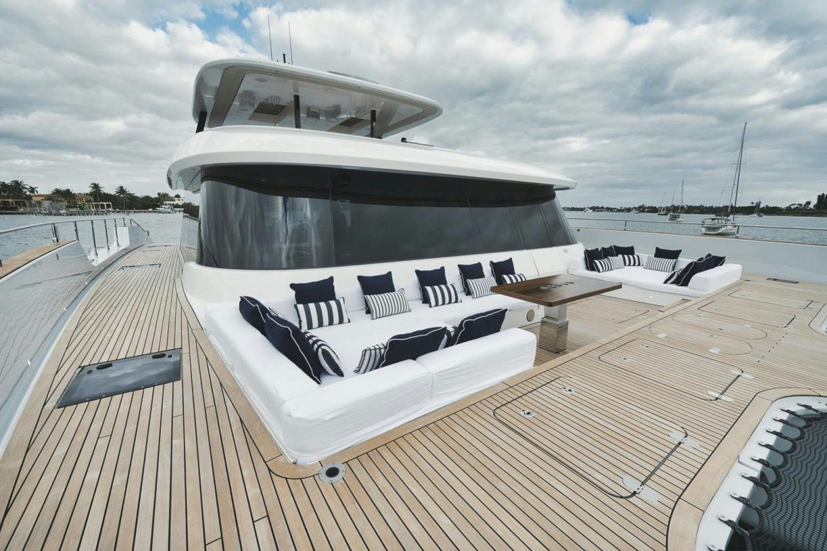 a boat on a deck aboard SANDY II Yacht for Sale