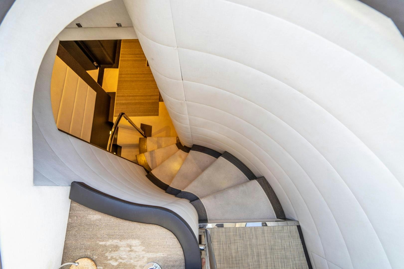 a ladder on a staircase aboard PLANE II SEA Yacht for Sale