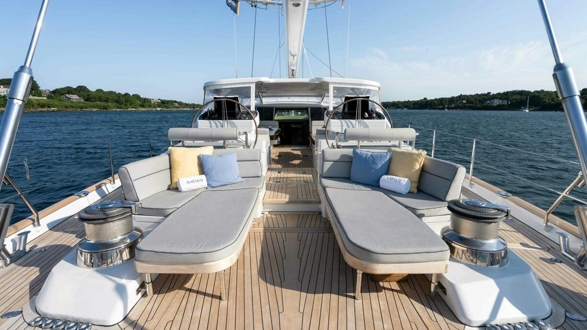 a boat on a deck aboard ANEMOI Yacht for Sale