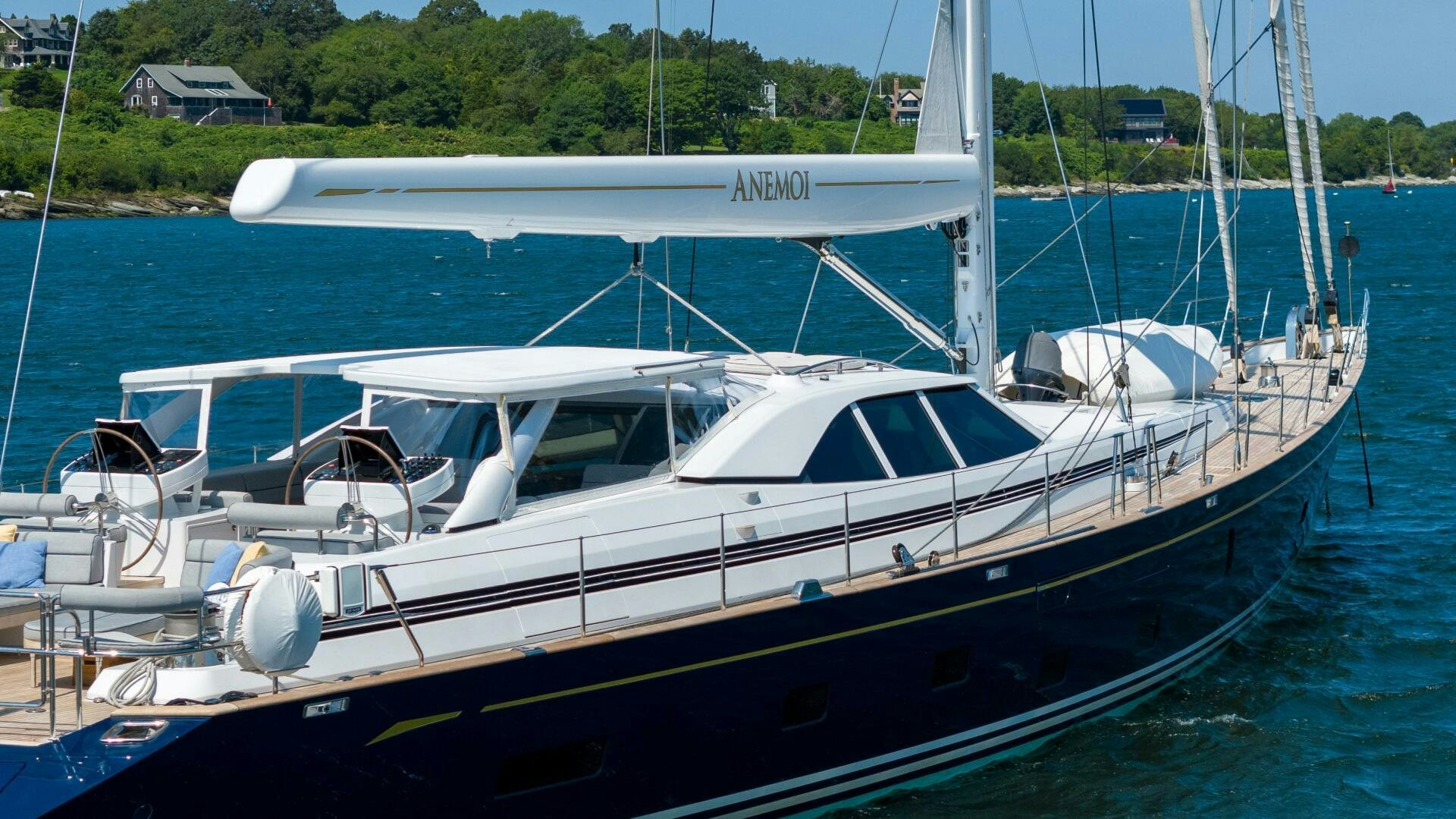 a boat on the water aboard ANEMOI Yacht for Sale