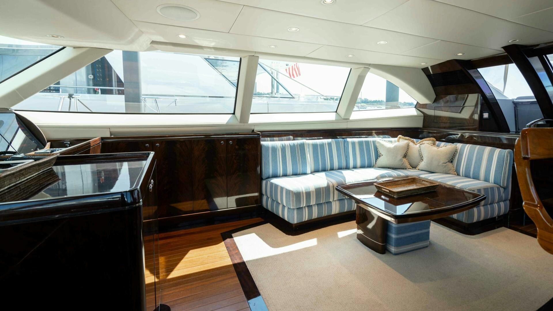 a room with a couch and a table aboard ANEMOI Yacht for Sale