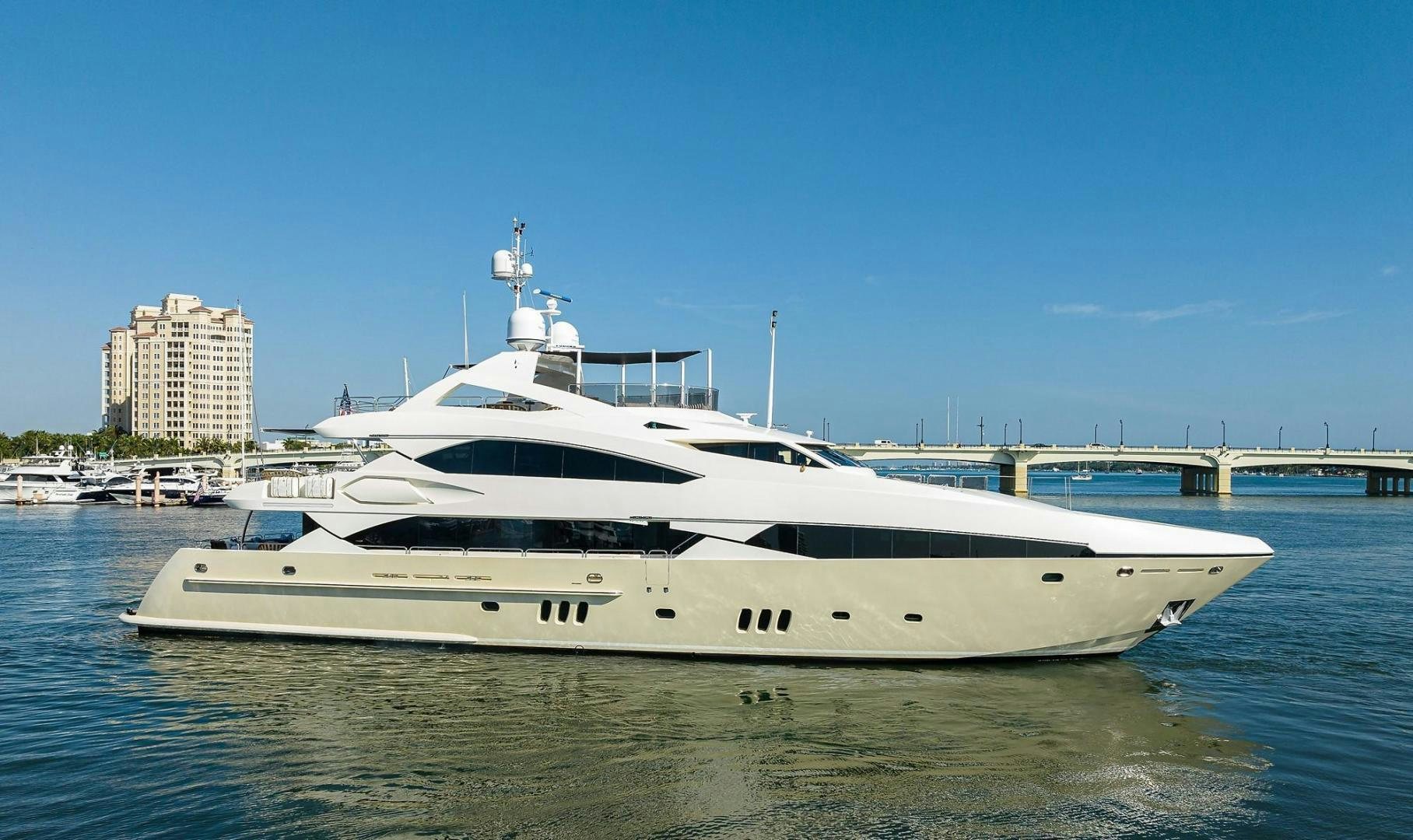 a white yacht in the water aboard SULLIVAN'S ISLAND Yacht for Sale