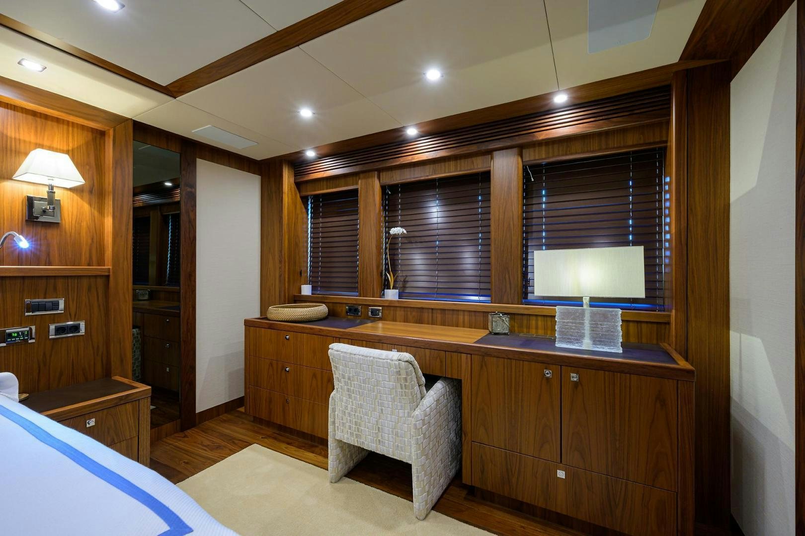 a room with a chair and a counter and a window aboard SULLIVAN'S ISLAND Yacht for Sale