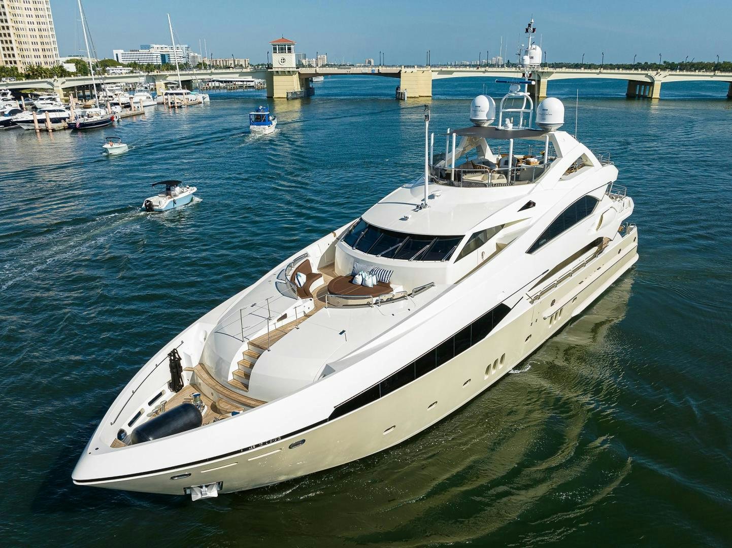 a white yacht in the water aboard SULLIVAN'S ISLAND Yacht for Sale