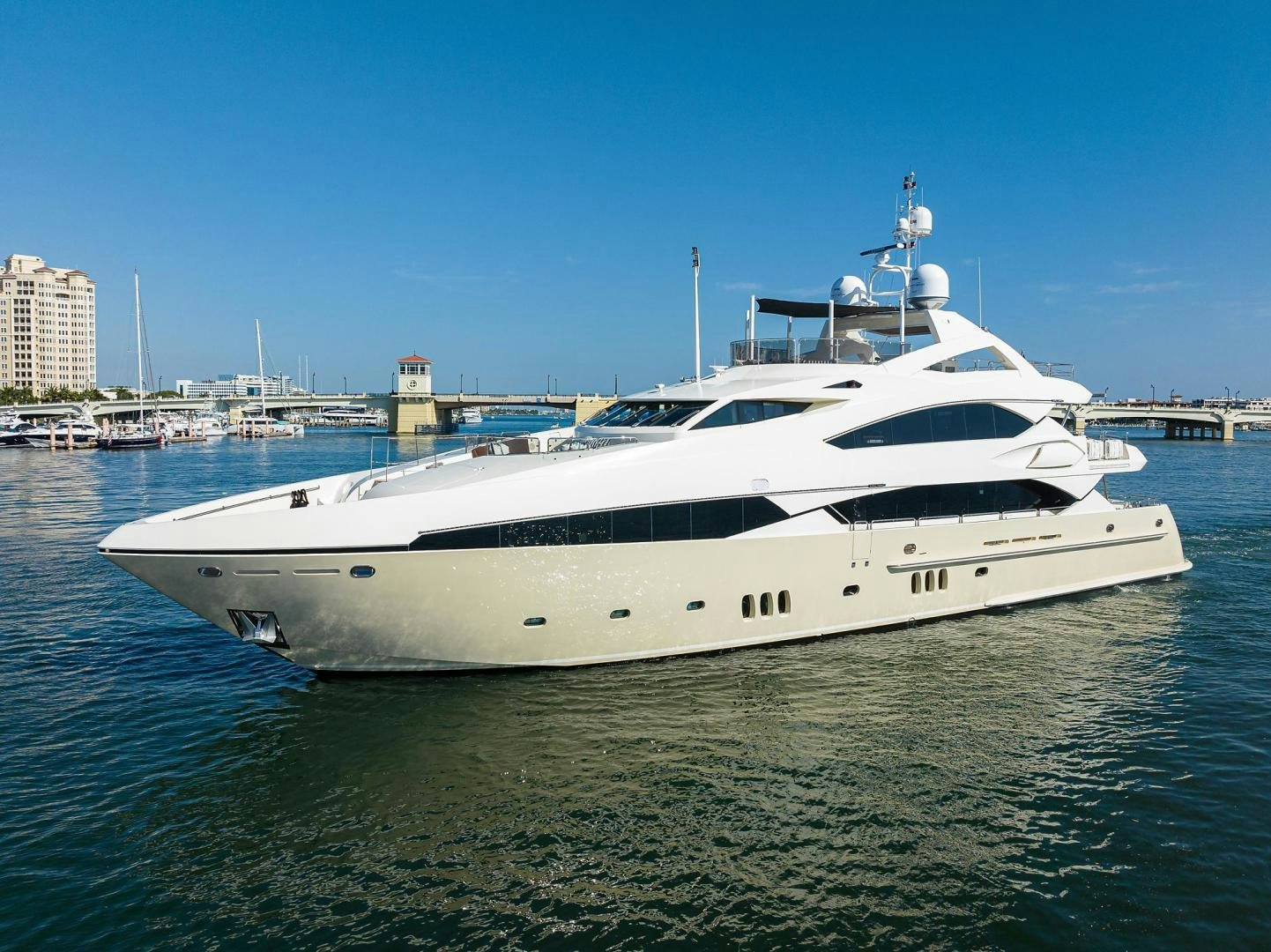a white yacht in the water aboard SULLIVAN'S ISLAND Yacht for Sale
