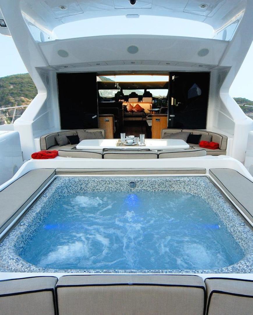 a swimming pool in a house aboard ARES Yacht for Sale