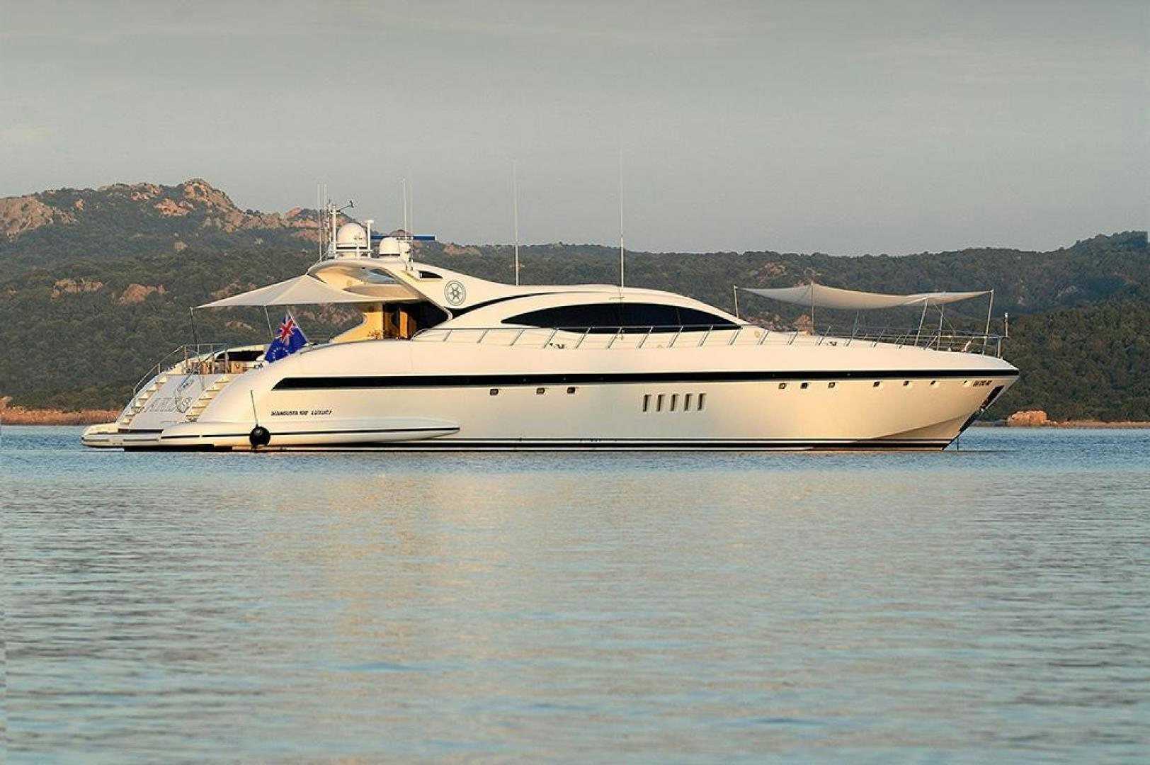 a boat in the water aboard ARES Yacht for Sale